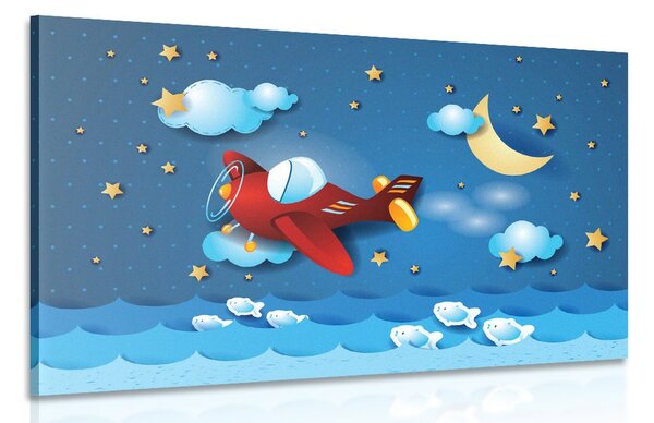 Quadro su tela – Volo con aeroplanino