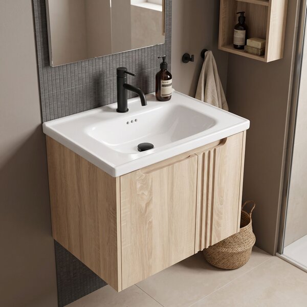 Mobile bagno con lavabo Rea Rivo DB86-60L-3 Light 60cm