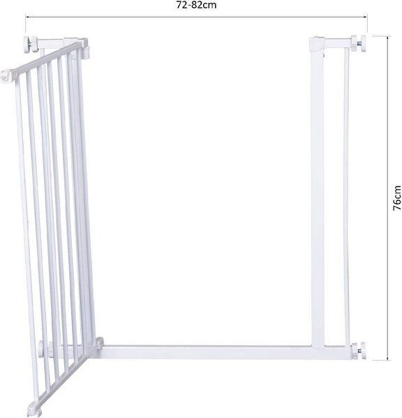 AllMyPets Cancelletto per Cani colore Bianco 76 x 72-82 cm - D71AMP59