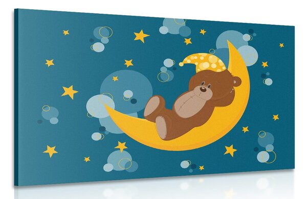 Stampa su tela – Orsetto sulla luna