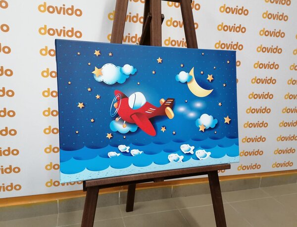 Quadro su tela – Volo con aeroplanino