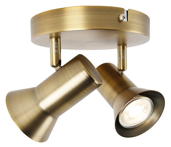 Faretto da soffitto rotondo bronzo orientabile e girevole - Karin 2