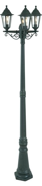 Lanterna da esterno classica verde scuro 217 cm 3 luci IP44 - New Haven