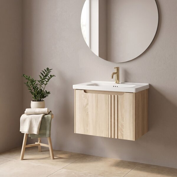 Mobile bagno con lavabo Rea Rivo DB86-60L-3 Light 60cm