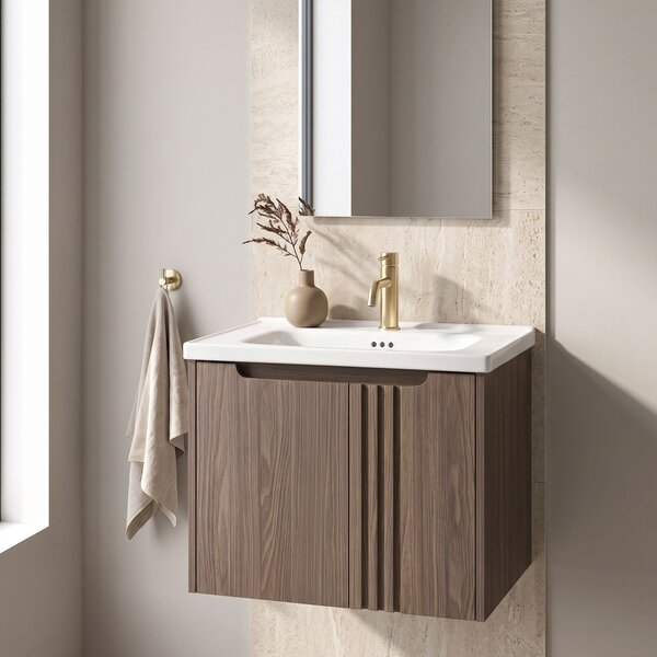 Mobile bagno con lavabo Rea Rivo DB86-60L-1 Dark 60cm