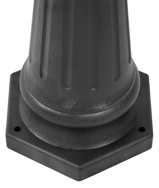 Lampione da esterno classico nero 217cm IP44 - New Haven Hammered