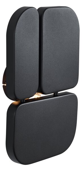 Lampada da parete di design nera a 3 luci - Planes