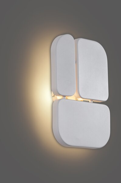 Lampada da parete di design bianca a 3 luci - Planes