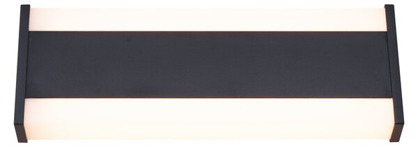 Lampada da parete moderna nera 30cm incl. LED CCT IP54 - Vanya