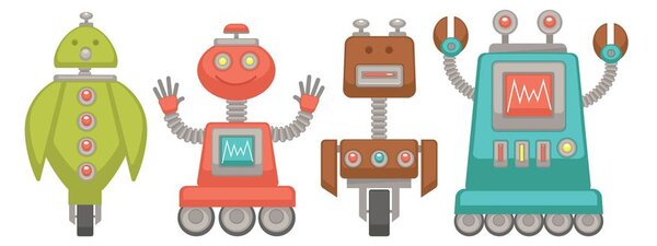 Quadro su tela – Famiglia di robot