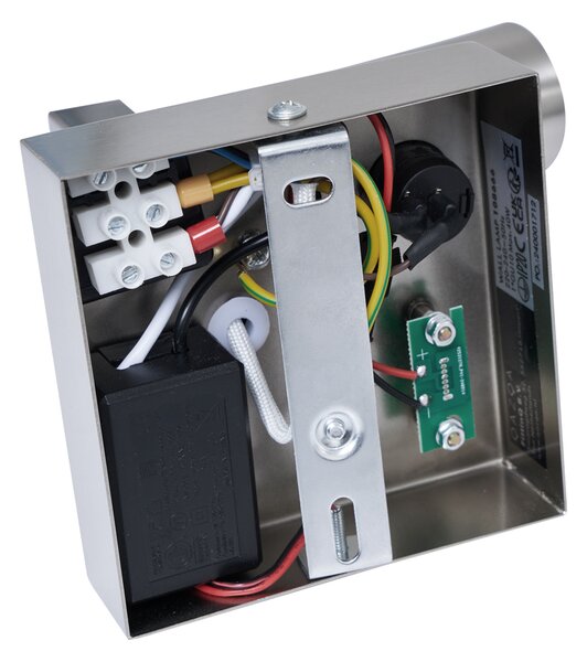 Lampada da parete moderna in acciaio con USB-C inclinabile - Rex