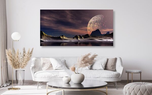 Quadro su tela – Pianeta futuristico