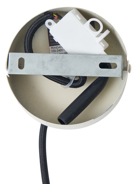 Lampada a sospensione industriale beige a 4 luci - Cage Rack