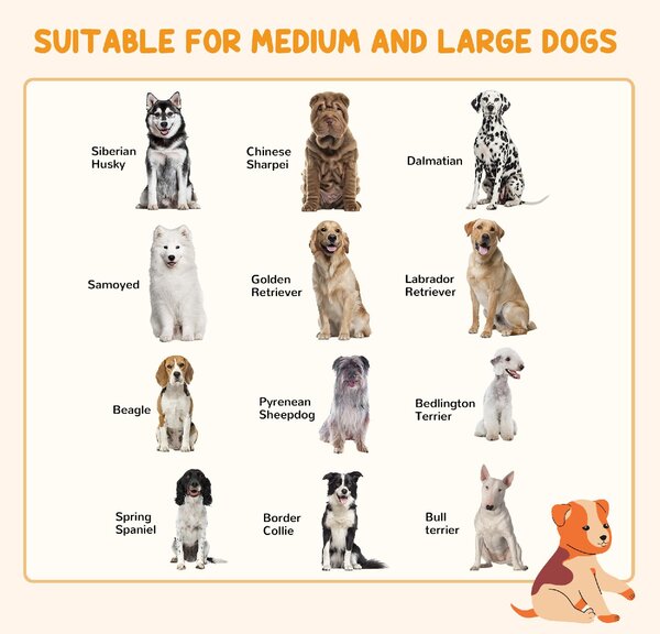 AllMyPets Cancelletto per Cani di Taglia Media Pieghevole a 6 Pannelli in Acciaio e Plastica 123x102x100 cm colore Nero - D91DHBK