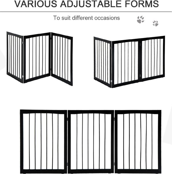 AllMyPets Cancelletto per Cani e Animali Domestici a 3 Sezioni Divisorio di Sicurezza Pieghevole 160x1.2x76cm - 39D0
