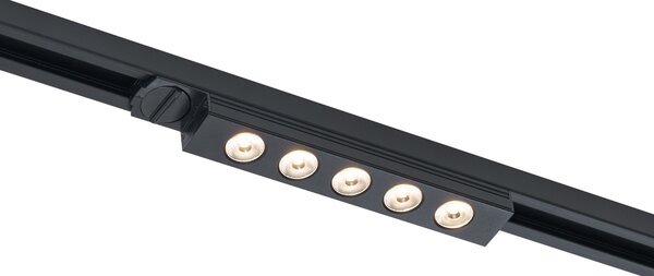 Plafoniera moderna nera per sistema a binario monofase 5W 370 lm 3000K - Iconic Tsiri