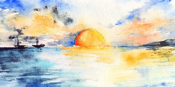 Quadro Mare E Barche 2 - Stampa Su Tela 100x70 Per Soggiorno O Camera Da Letto
