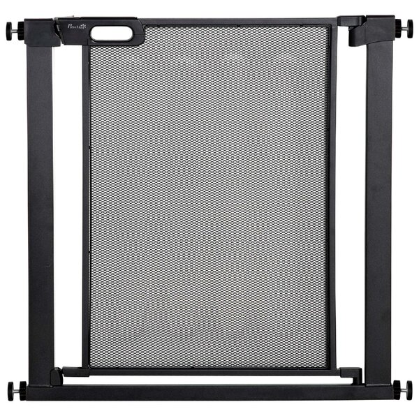 AllMyPets Cancelletto per Cani Estensibile a Pressione con Chiusura Automatica, Acciaio e ABS, 75-82x76 cm colore Nero - R359BK