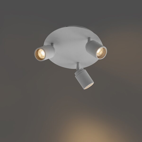 Faretto moderno da bagno bianco 3 luci IP44 - Ducha