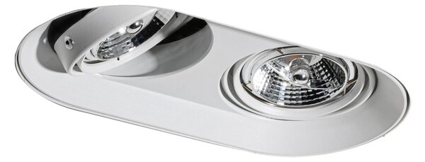 Faretto da incasso rotondo bianco GU10 70mm 2 luci - Hubs