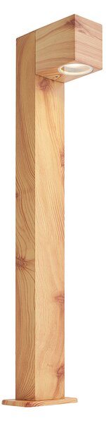 Lampada da esterno in alluminio con stampa legno, picchetto e pressacavo 65cm IP44 - Baleno