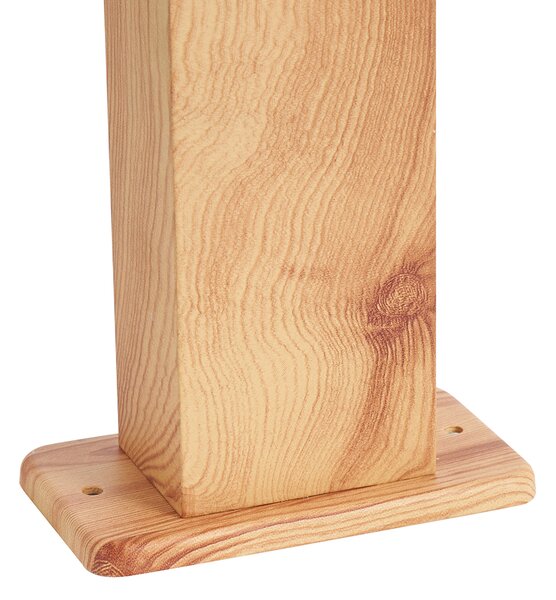 Lampada da esterno in alluminio con stampa legno, picchetto e pressacavo 65cm IP44 - Baleno