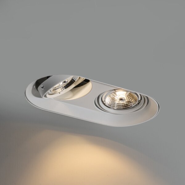 Faretto da incasso rotondo bianco GU10 70mm 2 luci - Hubs