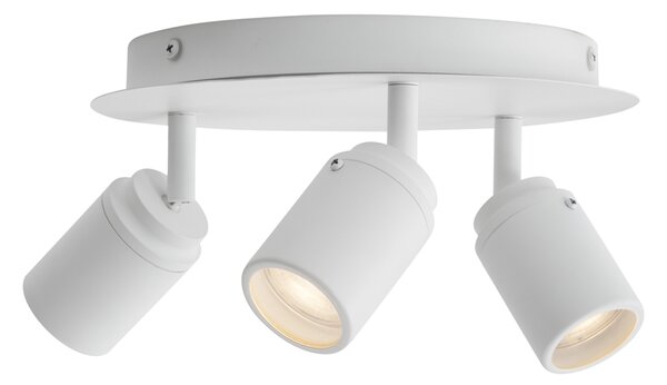 Faretto moderno da bagno bianco 3 luci IP44 - Ducha