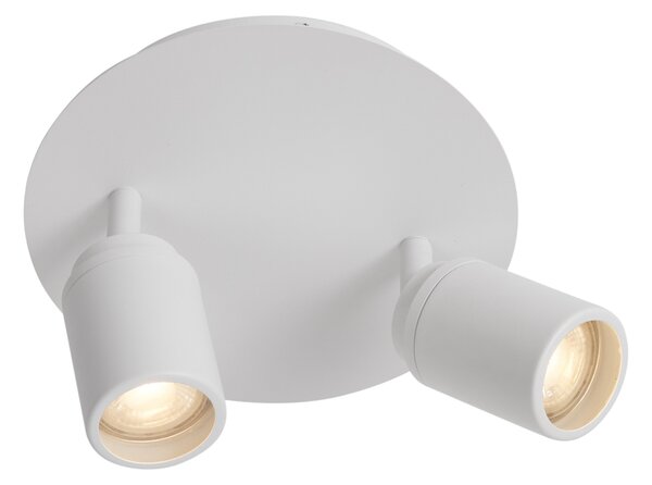 Faretto da bagno moderno bianco 2 luci IP44 - Ducha