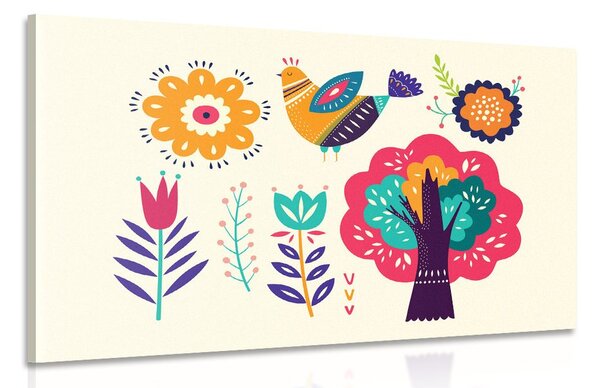 Stampa su tela – Natura in stile folk