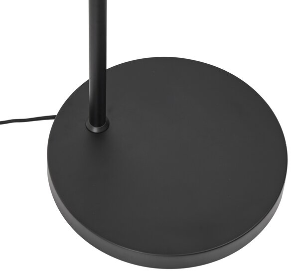 Lampada da terra retrò nera con vetro verde - Denise