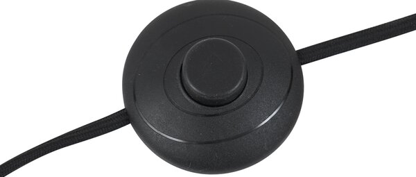 Lampada da terra retrò nera con vetro arancione - Denise