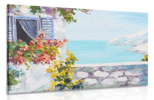 Stampa su tela – Casetta sul mare
