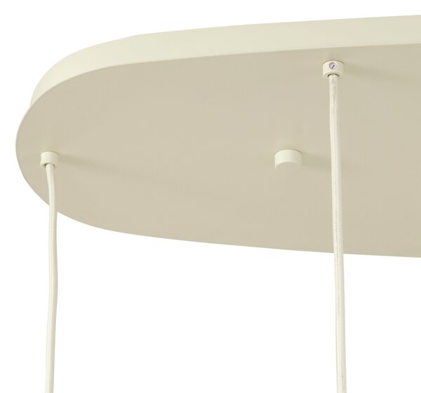 Lampada a sospensione scandinava color crema a 6 luci - Biles