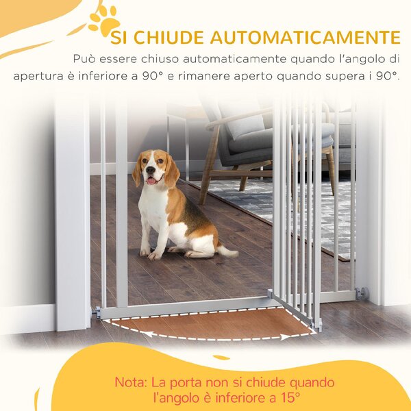 AllMyPets Cancelletto per Cani Estensibile con Montaggio a Pressione e Chiusura Automatica Altezza 76.2 cm colore Bianco - 99A477F