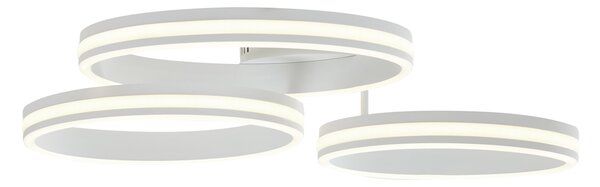 Plafoniera bianca con LED dimmerabile a 3 livelli 3 luci - Navara