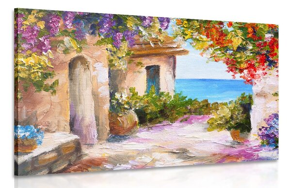 Quadro su tela – Casetta estiva sulla costa