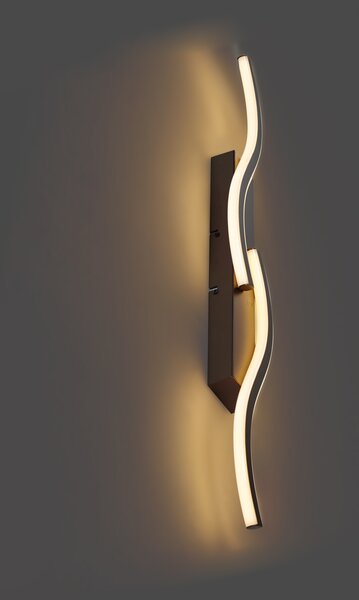 Lampada da parete di design bronzo scuro dimmerabile a 3 livelli 2 luci - Bummy