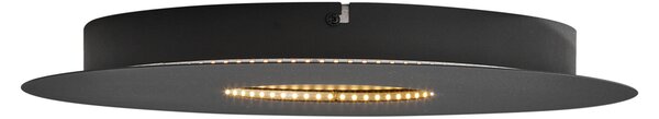 Plafoniera moderna nera 40cm con LED dimmerabile a 3 livelli - Morning