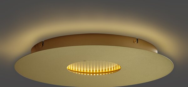 Plafoniera moderna oro 40 cm con LED dimmerabile a 3 livelli - Morning