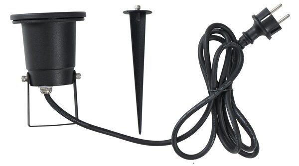 Faretto da giardino moderno nero con LED regolabile con cavo e spina 250cm IP65 - Basic