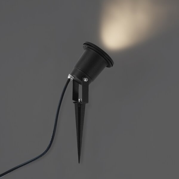 Faretto da giardino moderno nero con LED regolabile con cavo e spina 250cm IP65 - Basic