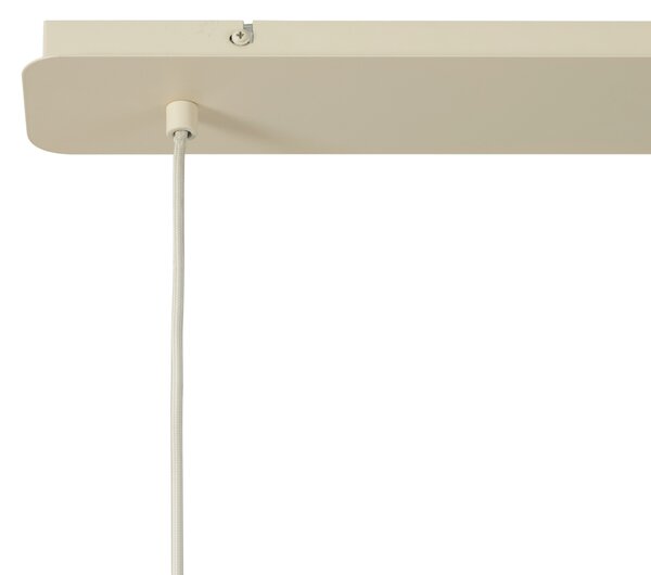 Lampada a sospensione Japandi beige con paralume in tessuto a 2 luci - Bida