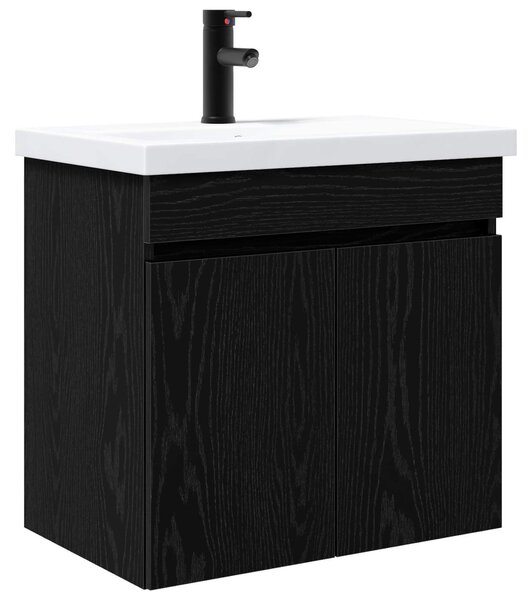Mobile bagno con rubinetto Rovere Nero 61 x 40 x 74,5 cm