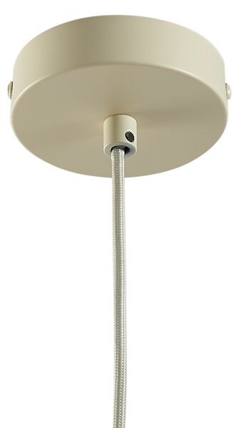 Lampada a sospensione Japandi beige con paralume in tessuto - Bida