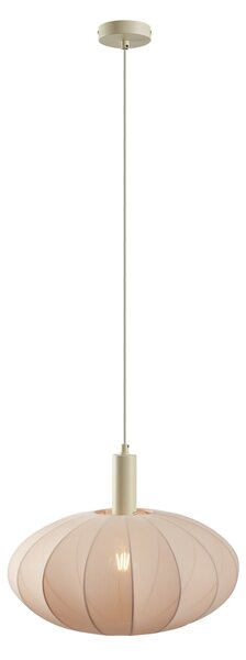 Lampada a sospensione Japandi beige con paralume in tessuto - Bida