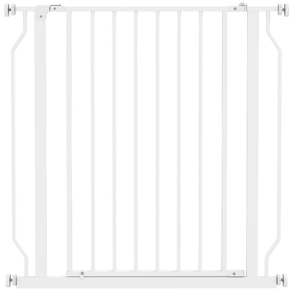 AllMyPets Cancelletto per Cani Estensibile e Regolabile per Scale e Porte in Acciaio e ABS 75-85x76 cm colore Bianco - W703WT