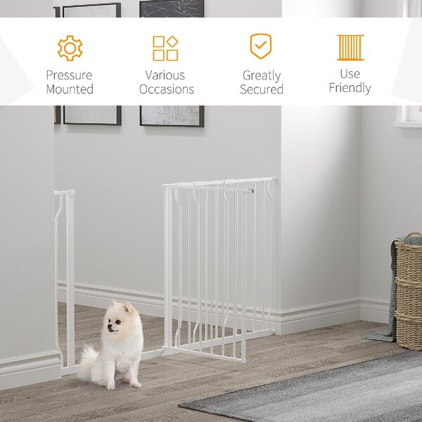 AllMyPets Cancelletto per Cani Estensibile da 75-145cm in Acciaio e ABS - 109V02D06