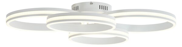 Plafoniera bianca con LED dimmerabile a 3 livelli 4 luci - Navara