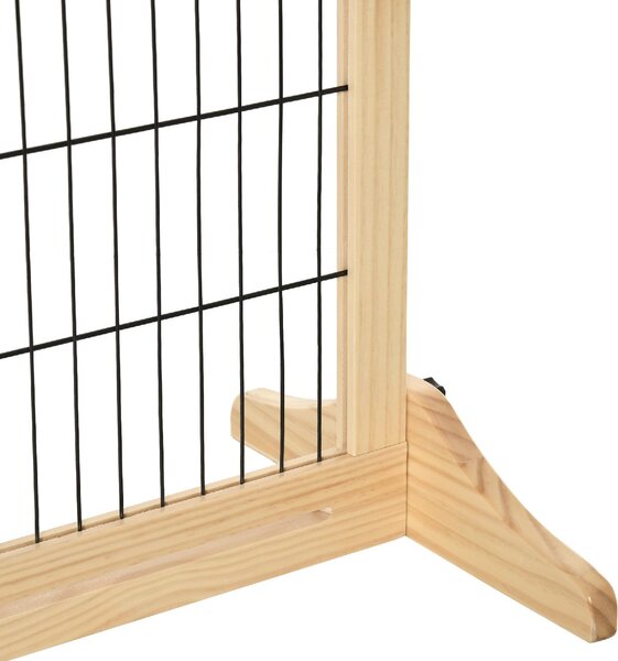 AllMyPets Cancelletto per Cani Estensibile in Legno e Acciaio da Interno 104-183x36x69 cm colore Legno - DHD0639